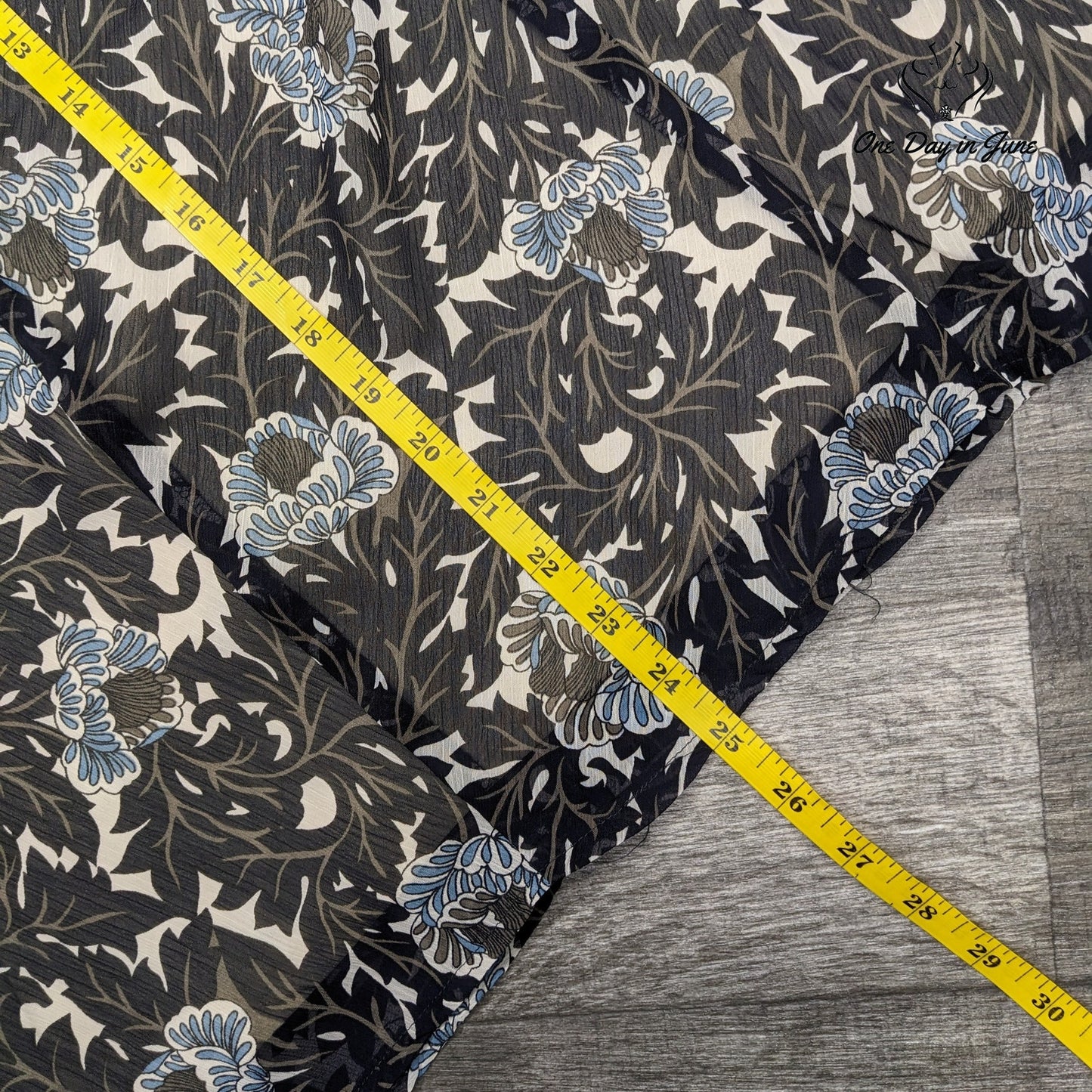 Worthington Sheer Lined Floral Skirt Size L