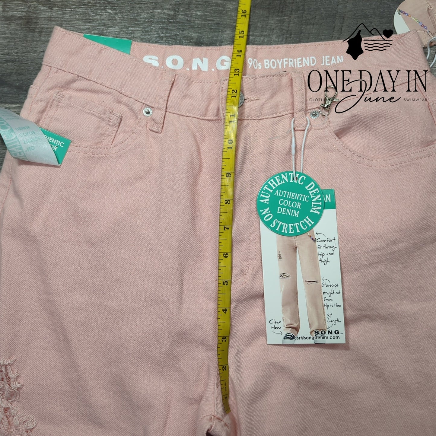 S.O.N.G. 90's Distressed Boyfriend Jeans Size 11