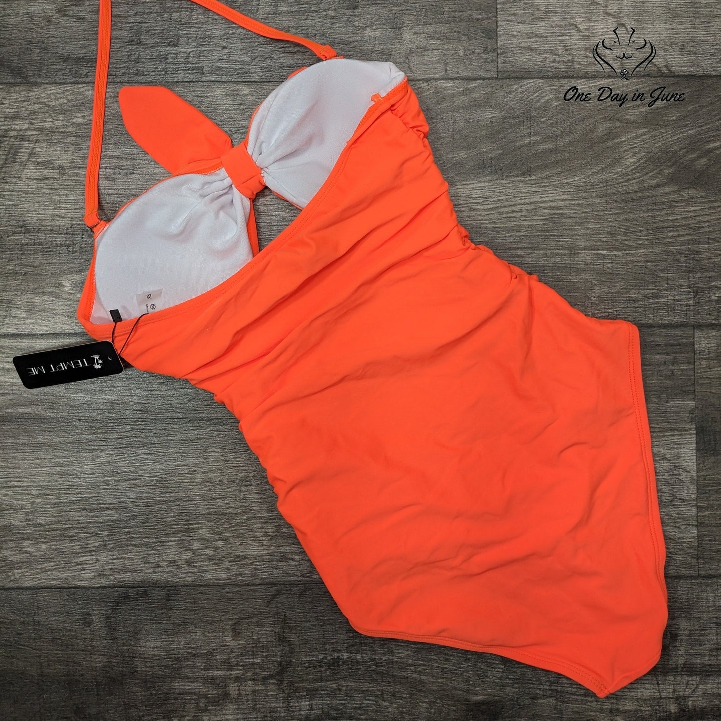 Tempt Me Tie Knot Cut Out One Piece Swimsuit Size XS