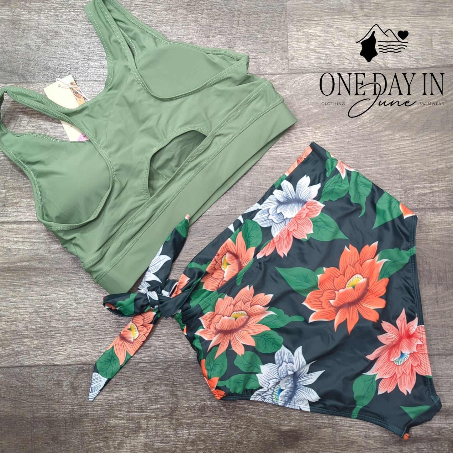 Dokotoo Crop Top High Waist Bikini Swimsuit Size M