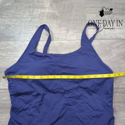 Aqua Eve Straight Neck Tankini Top Size XL