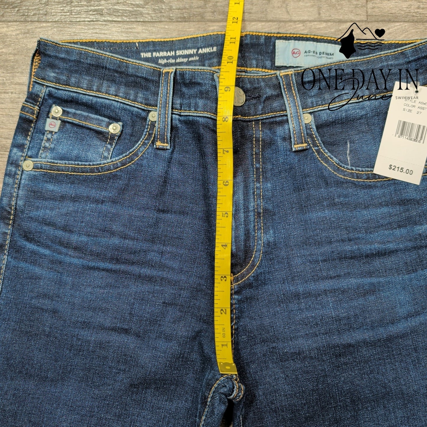 AG Adriano Goldschmied Farrah Skinny Ankle Jeans High Rise NWT $215 Size 4 (27)