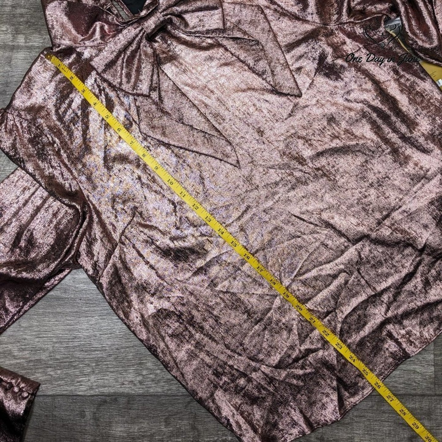 Ryegrass Rose Gold Long Sleeve Blouse Size XXL