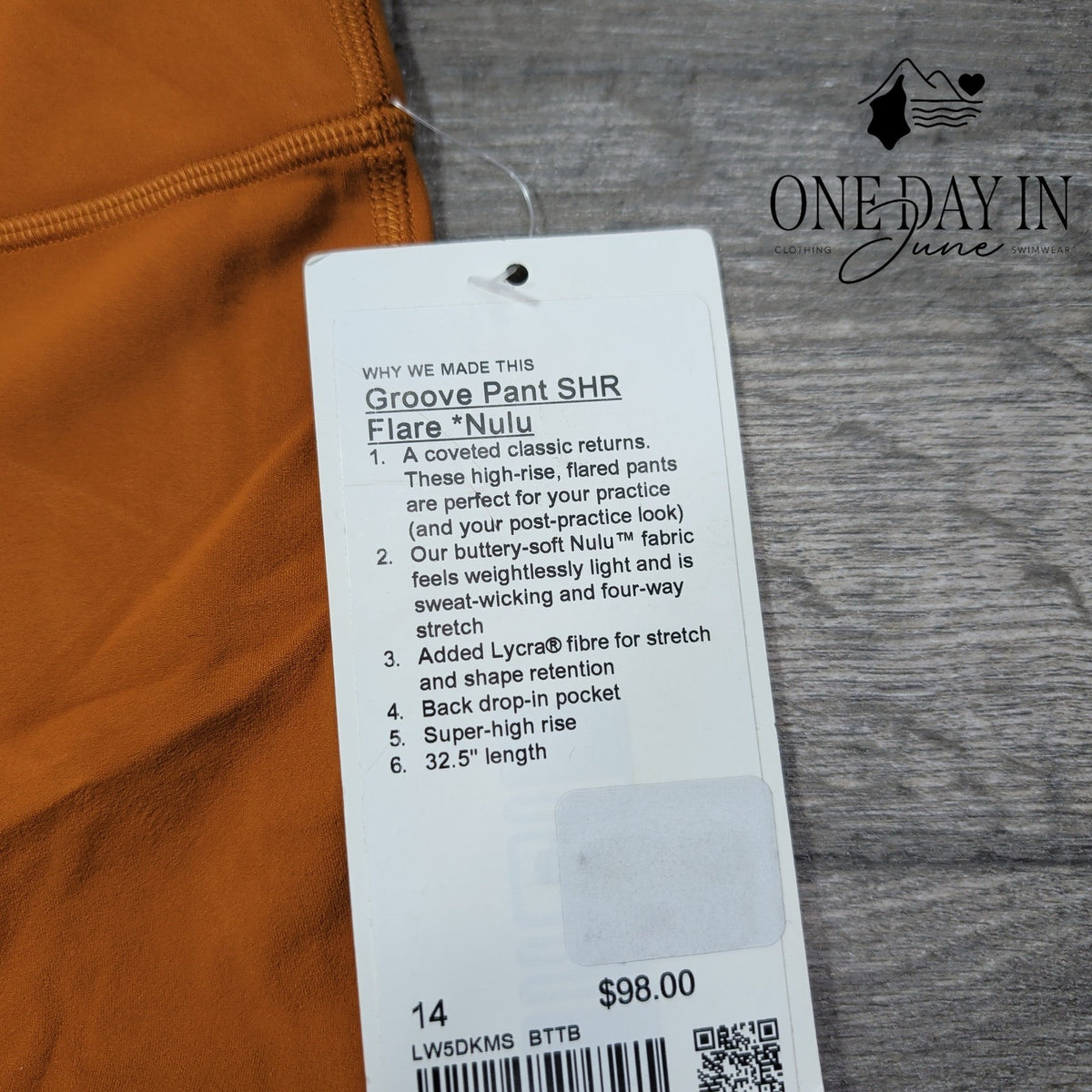 Lululemon Groove Pant SHR Flare Nulu Burnt Caramel NWT Size 14