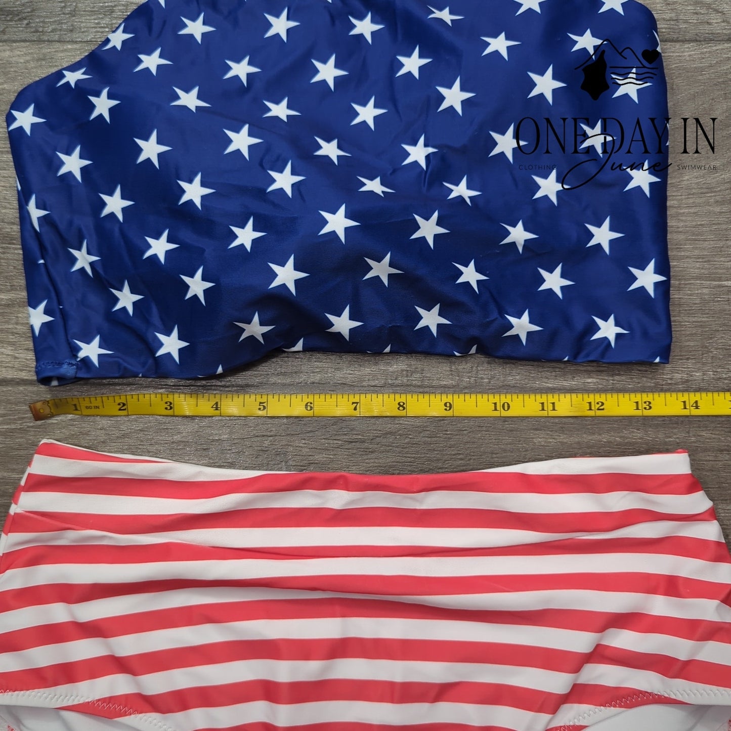 Aleumdr Crop Top High Neck High Waist Bikini Swimsuit Size L