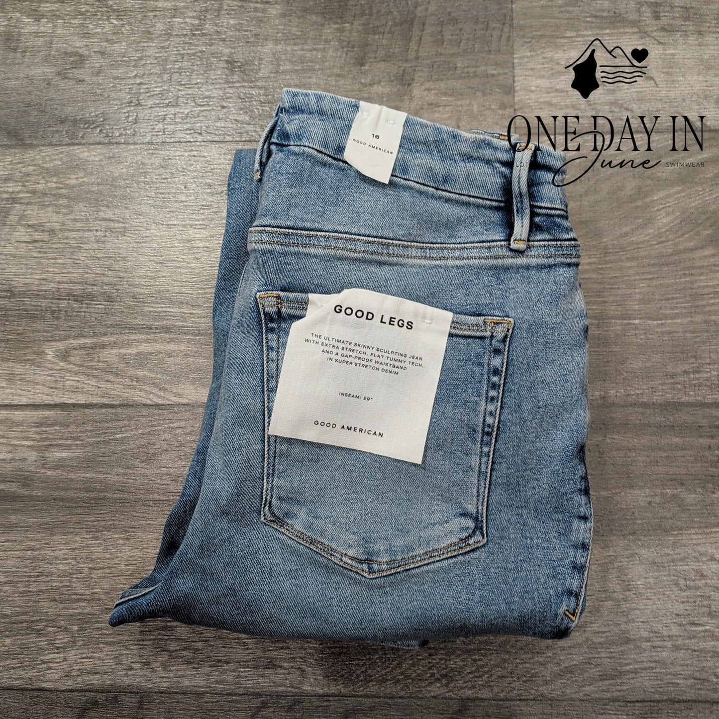 Good American Good Legs Sculpting Skinny Jeans Size 16