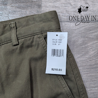 AG Adriano Goldschmied Cargo Crop Pants Olive Green Utility NWT $215 Size 4 (27)