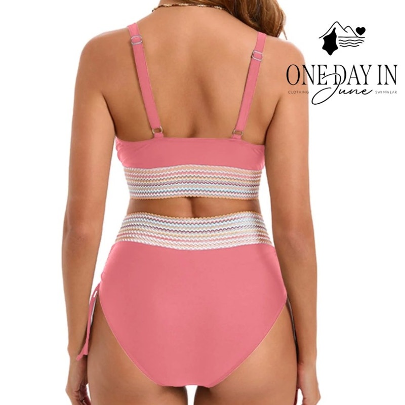 Blooming Jelly High Waist Bikini Swimsuit Size L