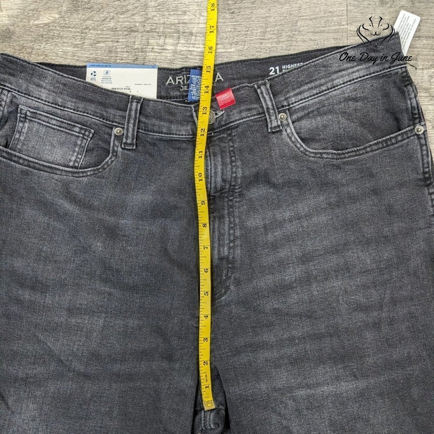 Arizona Jean Co. Juniors Highest Rise Slim Straight Size 21