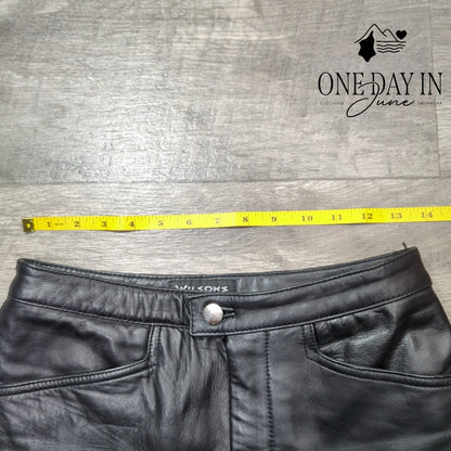 Wilsons Straight Leg Leather Pants Size 4