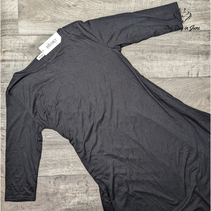 Missky Long Sleeve Pullover Pocket Loose Swing Dress Size 3XL