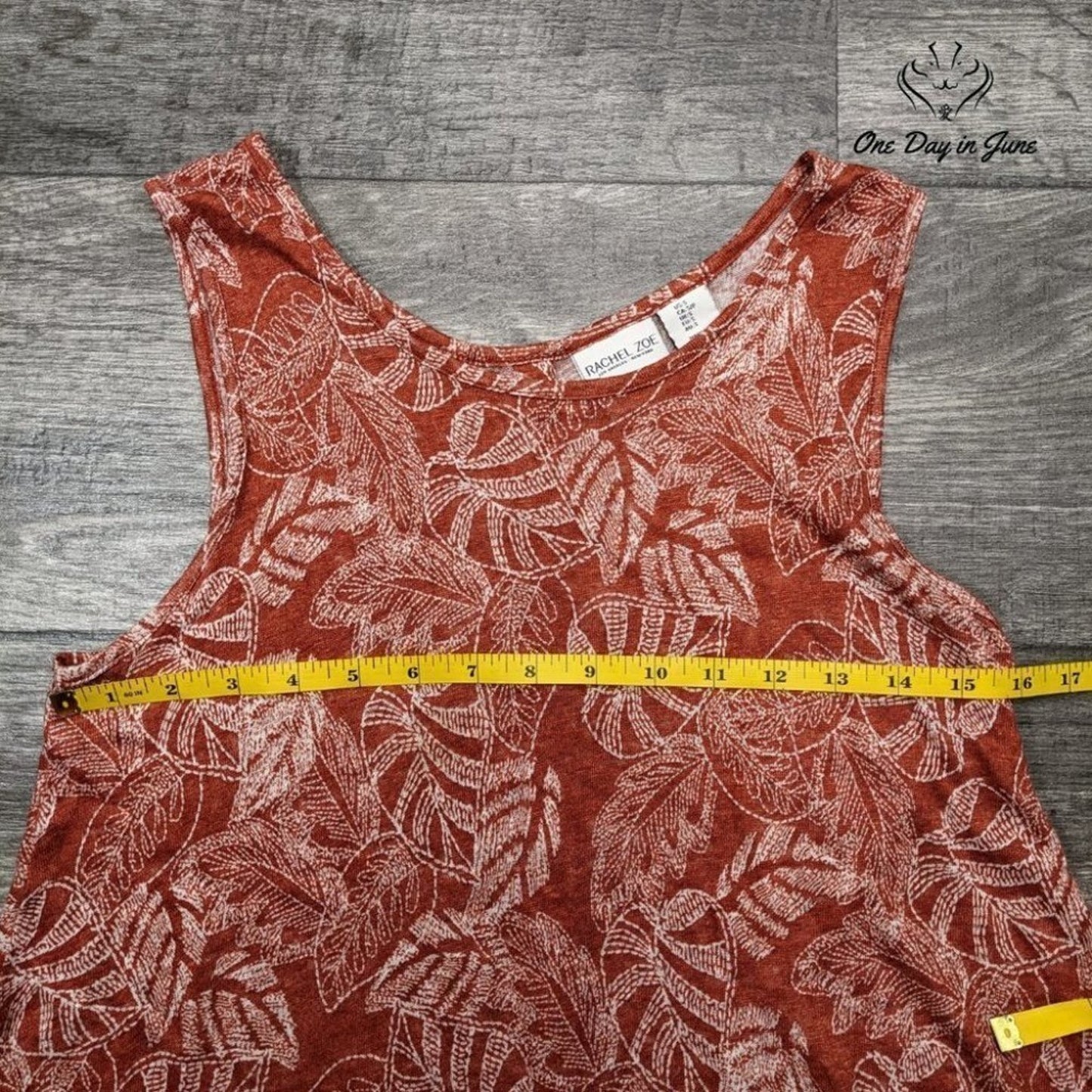 Rachel Zoe Button Back Linen Tank Top Size S