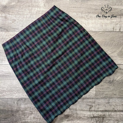 Talbots Plaid Knee Length Skirt Size 8