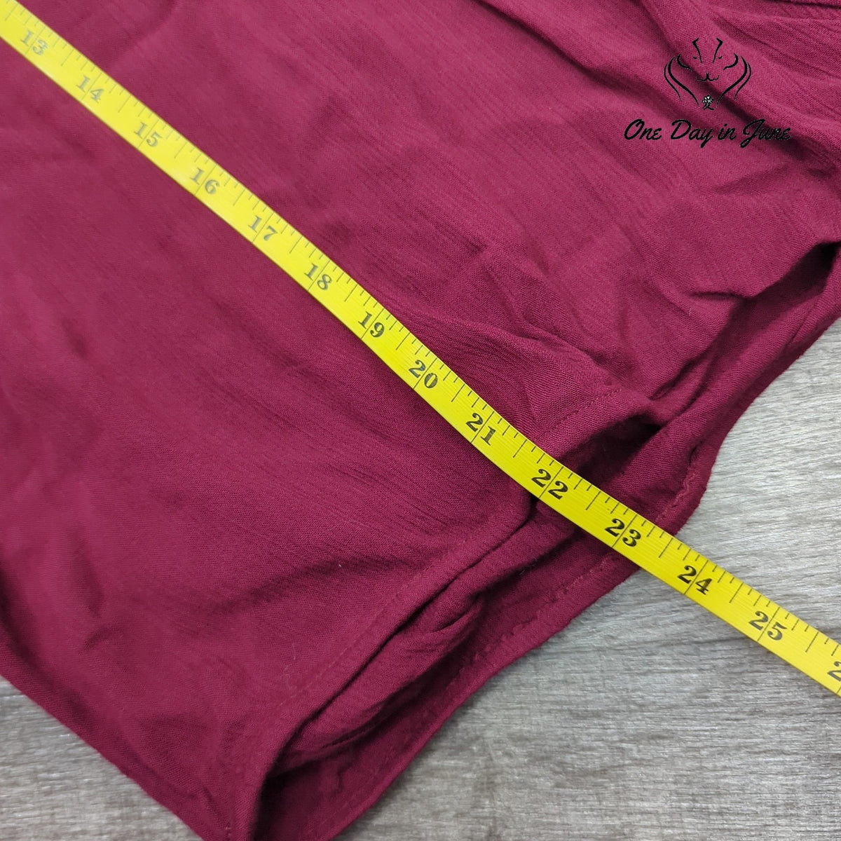American Eagle Outfitters Bell Sleeve Wrap Top Burgundy Lace NWT Size XL