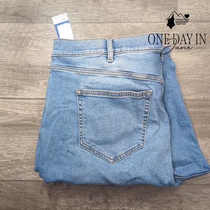 Land's End Plus Size Button Fly Crop Jeans Size 24W