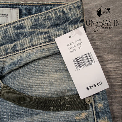 AG Adriano Goldschmied Ex Boyfriend Slim Jeans Distressed Patchwork NWT Size 4