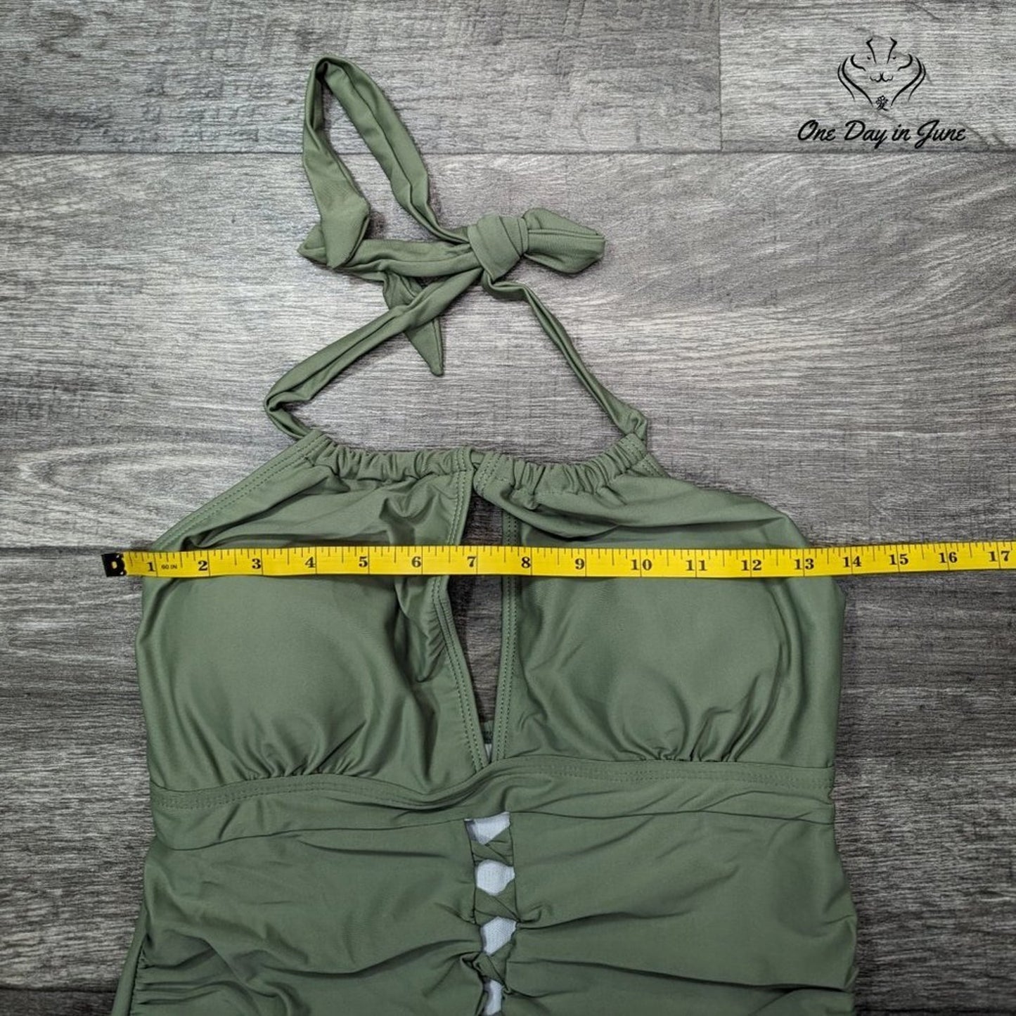 Charmo V Neck One Piece Swimsuit Size L