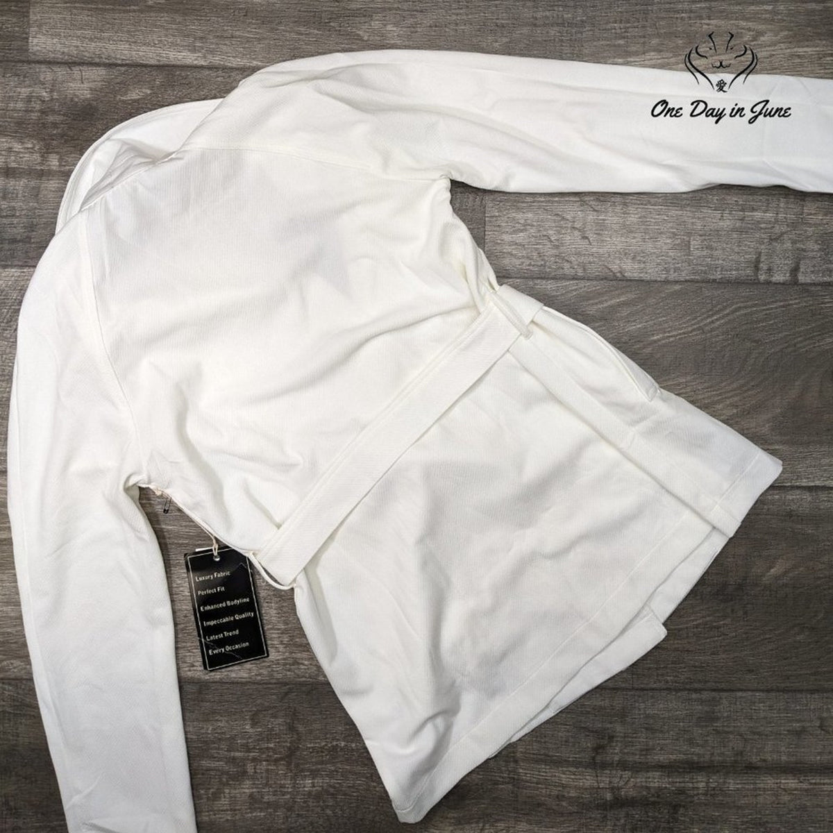 HAVE Los Angeles Belted Trench Jacket White Double Breasted Size S