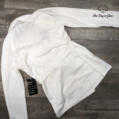 HAVE Los Angeles Belted Trench Jacket White Double Breasted Size S