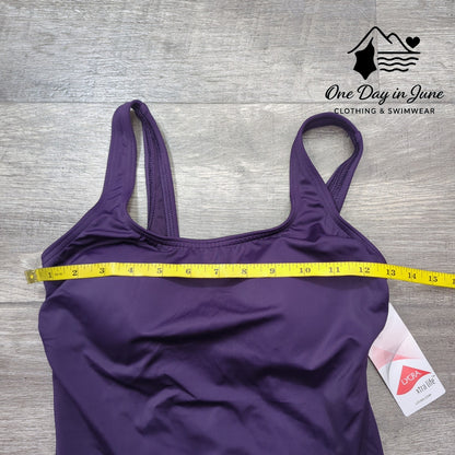 Land's End Square Neck One Piece Swimsuit Size 6
