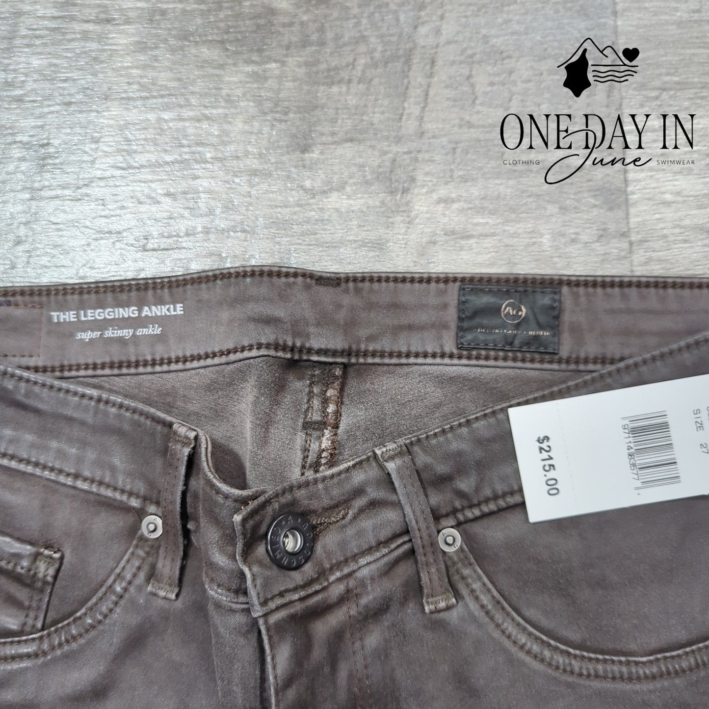 AG Adriano Goldschmied Legging Ankle Faux Leather Super Skinny Jeans Size 27 (4)