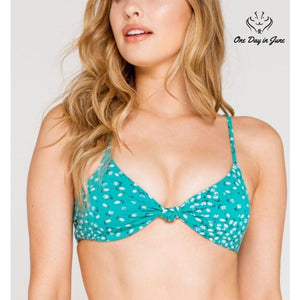 Billabong Knotted Triangle Bikini Top Swimsuit Size S