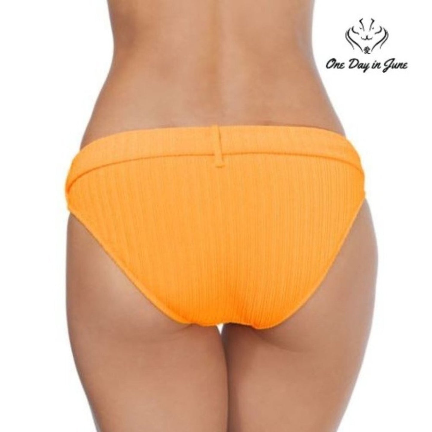 Ambrielle Ribbed Hipster Bikini Bottom Size L