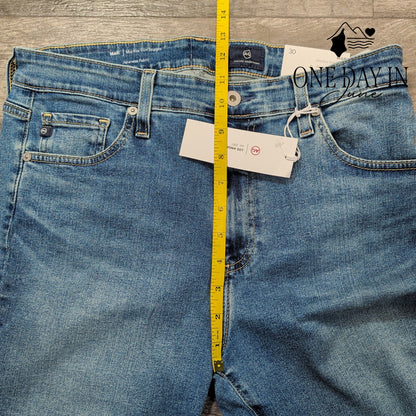 AG Adriano Goldschmied Mari Arcadia Mid Rise Straight Raw Hem NWT $215 Size 10