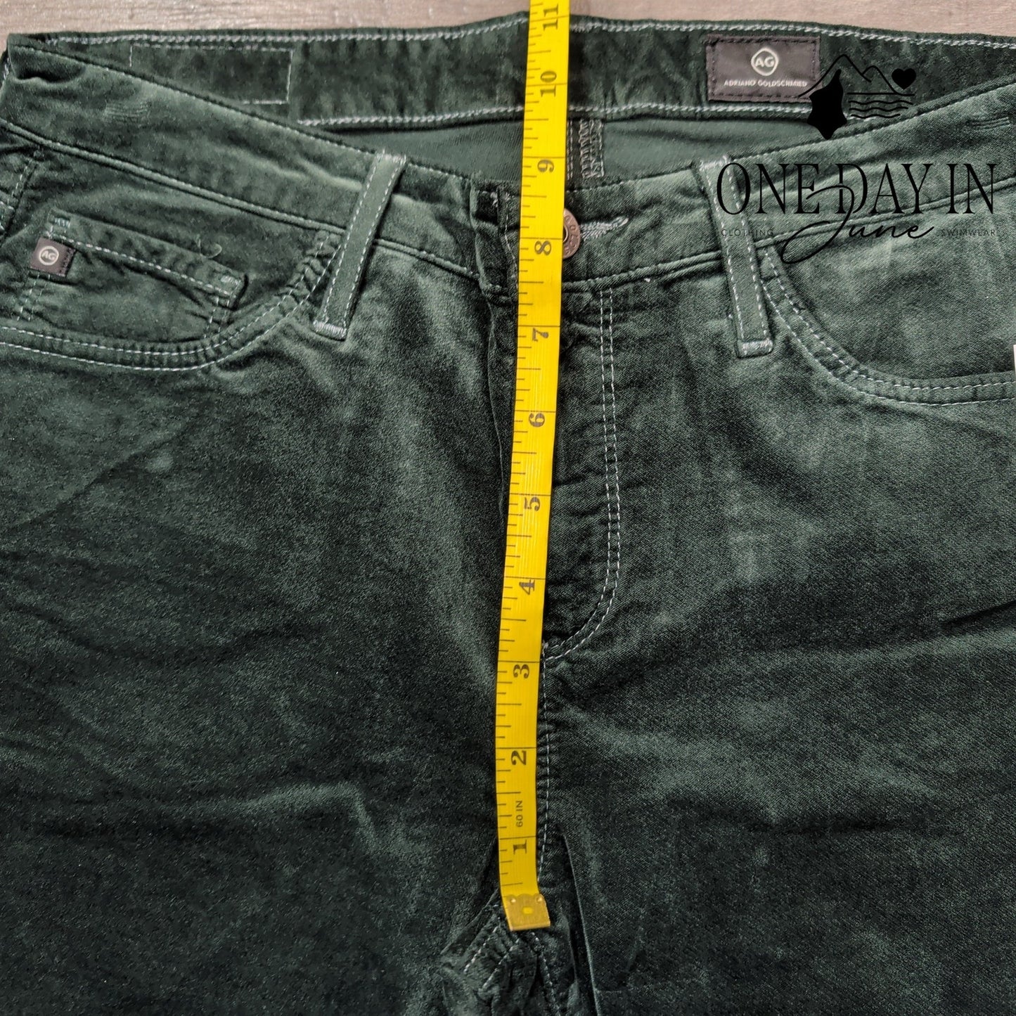 AG Adriano Goldschmied Velvateen Straight Leg Jeans Size 4 (27)