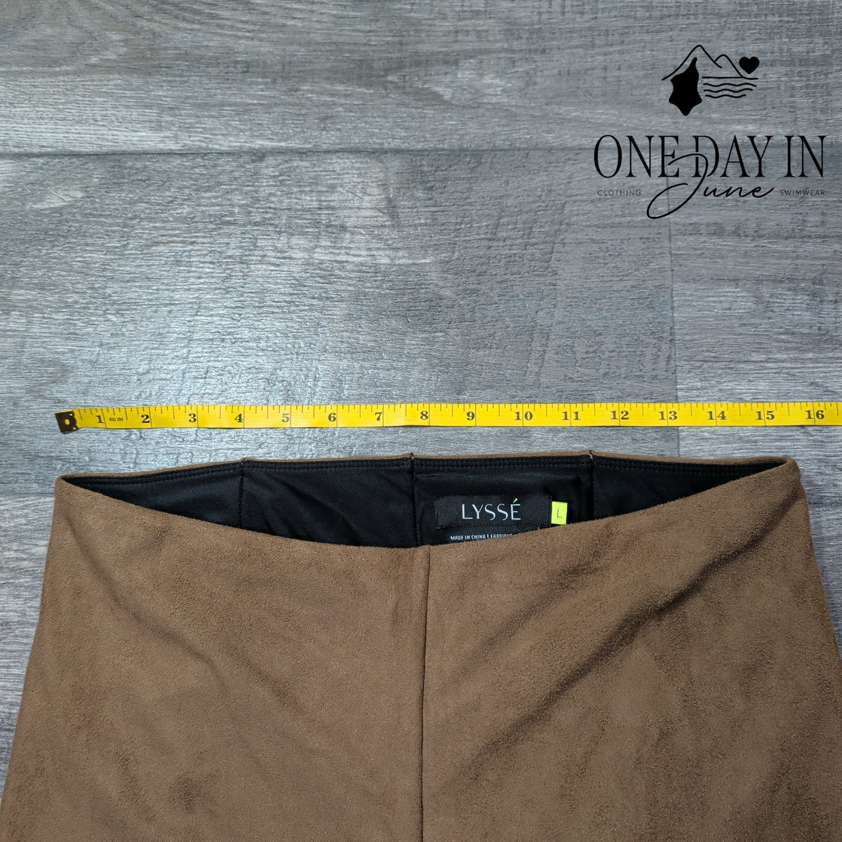 Lysse Pull On Faux Suede Skinny Pants Toffee Brown NWT Size L
