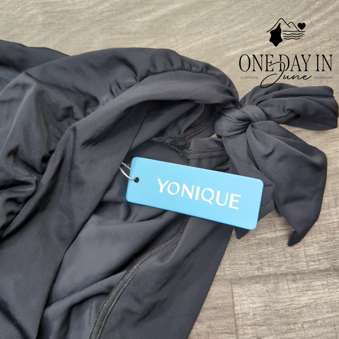 Yonique Blouson Tankini Top Size M