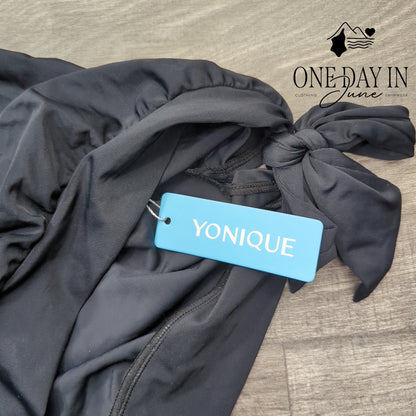 Yonique Blouson Tankini Top Size M