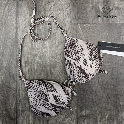 BCBGMAXAZRIA Strappy Triangle Bikini Top Swimsuit Size 8