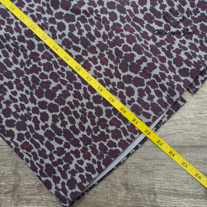 Talbots Petites Pencil Skirt Burgundy Purple Leopard Print Lined Size 8P