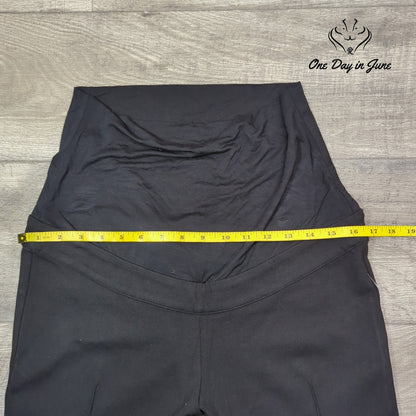 Nom Maternity Straight Leg Ponte Work Pants Black Size L