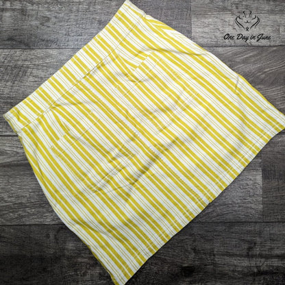 Loft Striped Denim Skirt Size 6