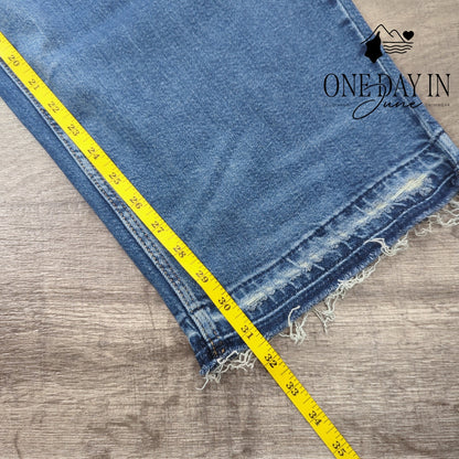Good American Good 90s Relaxed Jeans Plus Raw Hem Indigo NWT Size 22
