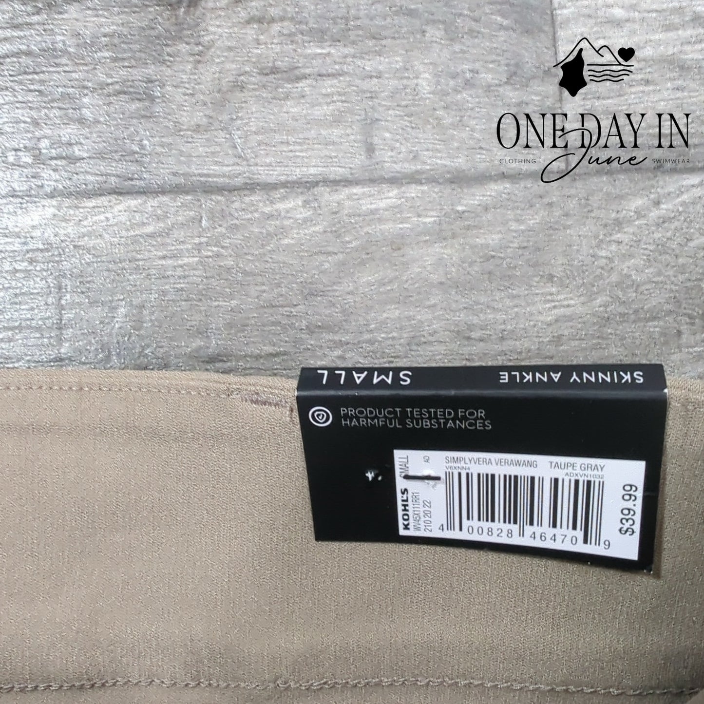 Simply Vera Mid Rise Skinny Ankle Pants Size S