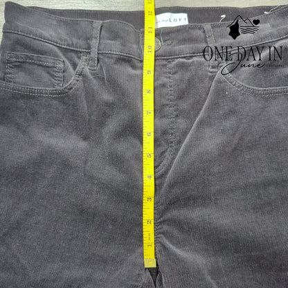 Loft High Rise Skinny Ankle Corduroy Pants Size 8