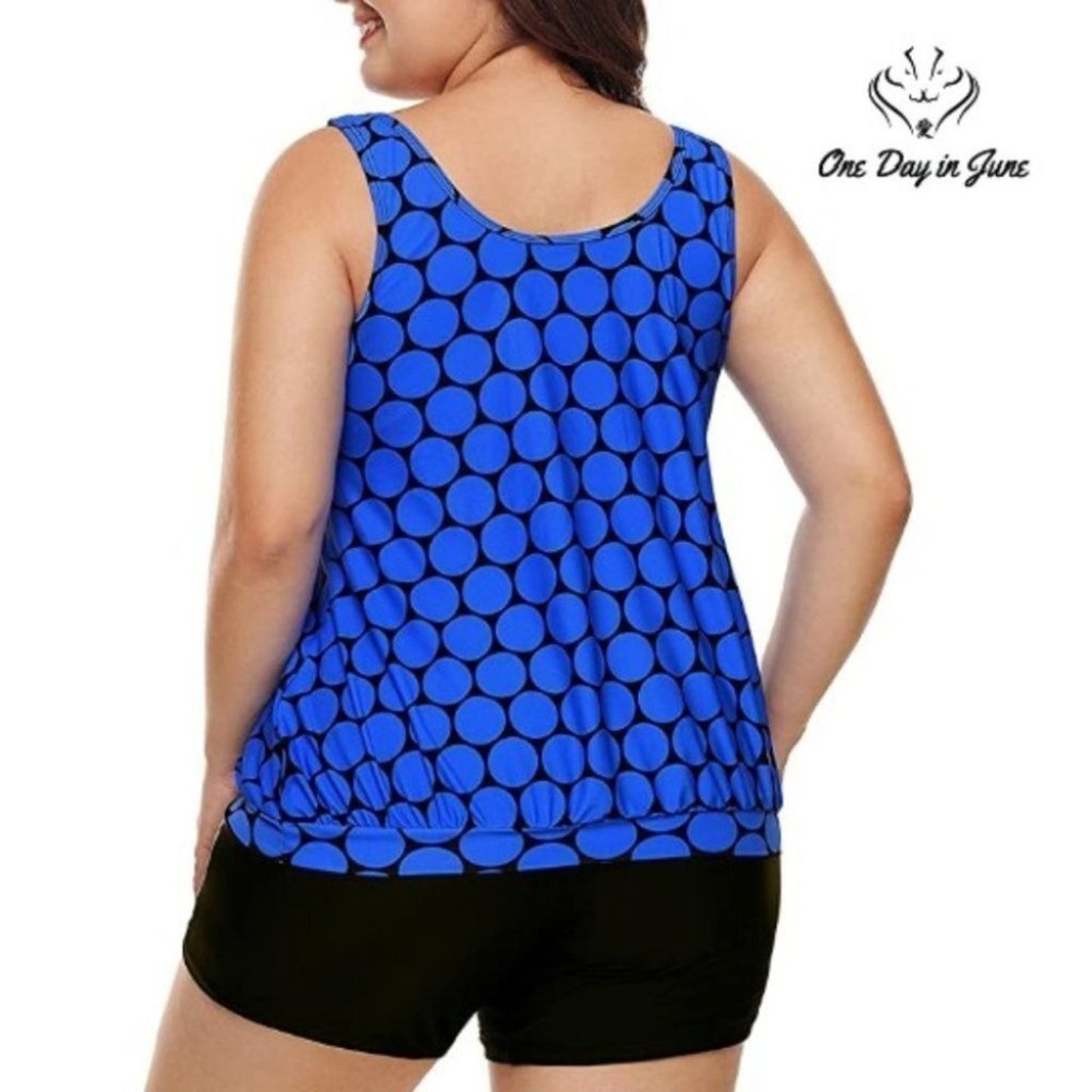 Aleumdr Retro Polka Dot Tankini Size XL