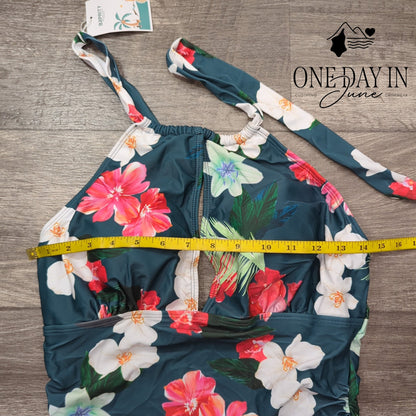 B2Prity High Neck Tummy Control one Piece Swimsuit Size L