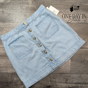 Free Assembly Button Front Skirt Size 12