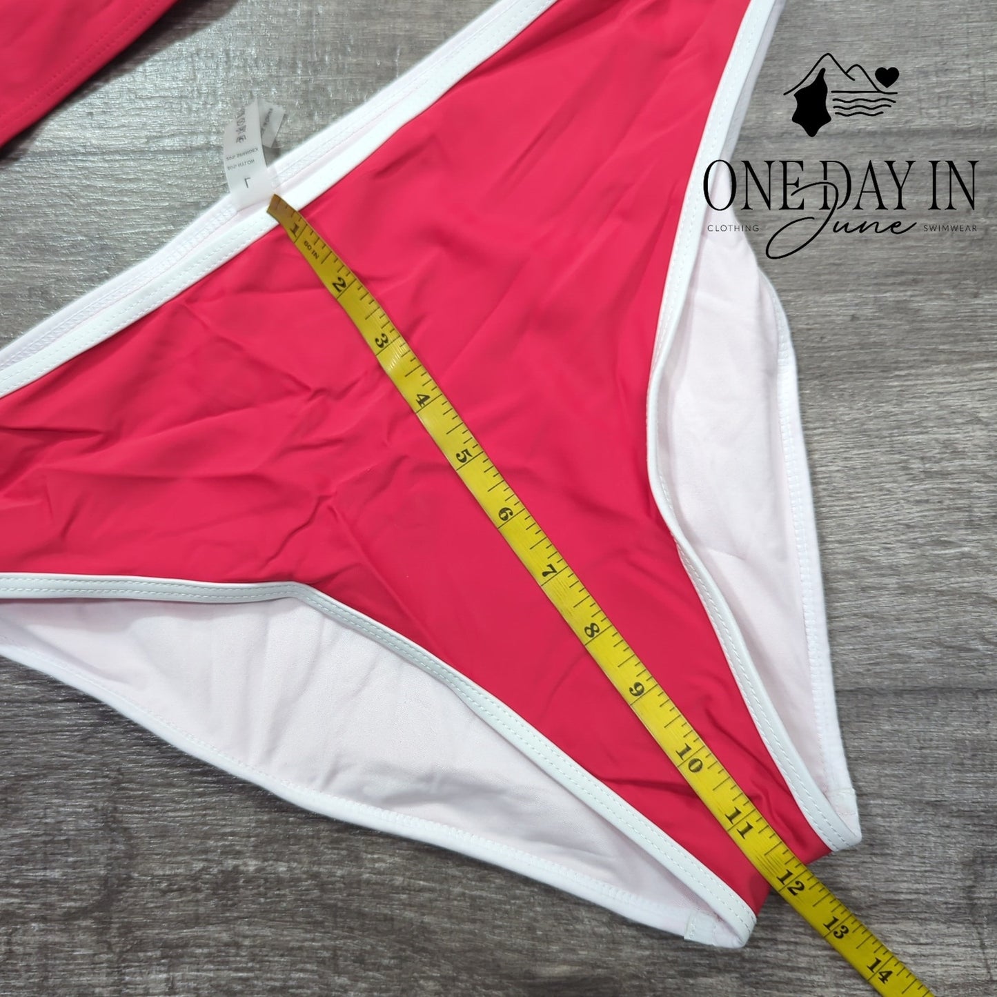 CharmLeaks High Cut Crop Bikini Swimsuit Size L