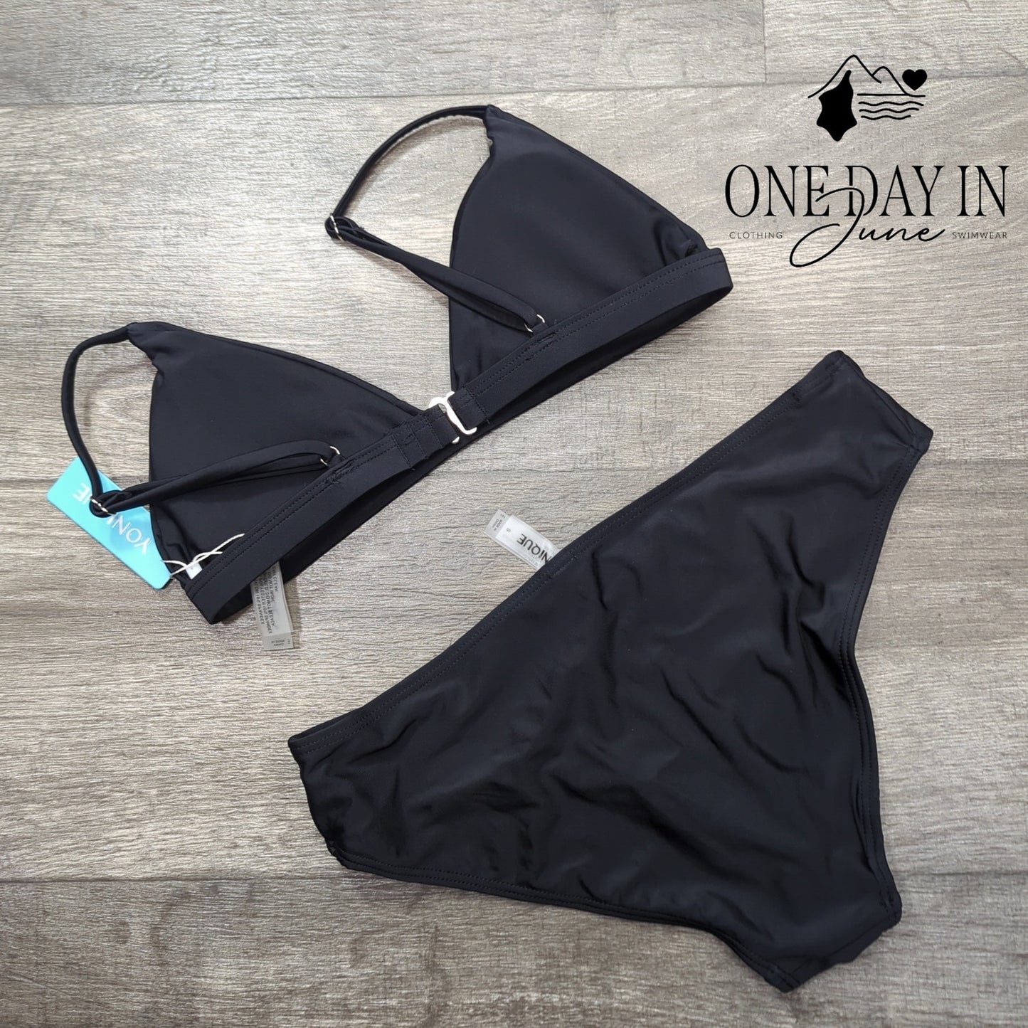Yonique Triangle Modest Bikini Swimsuit Size S