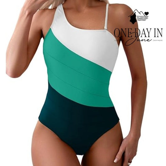 Eomenie One Shoulder One Piece Swimsuit Size XL