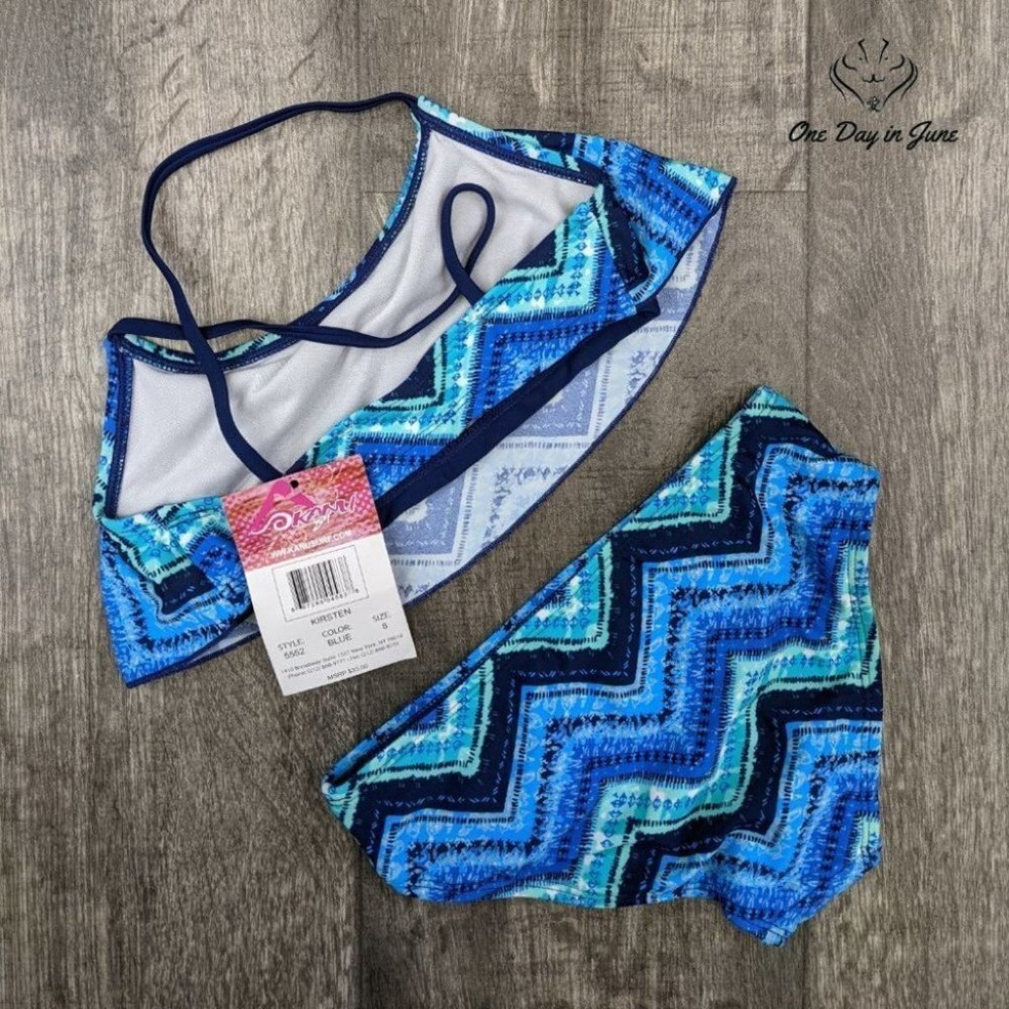 Kanu Surf Alania Flounce Bikini Swimsuit Size 8/12