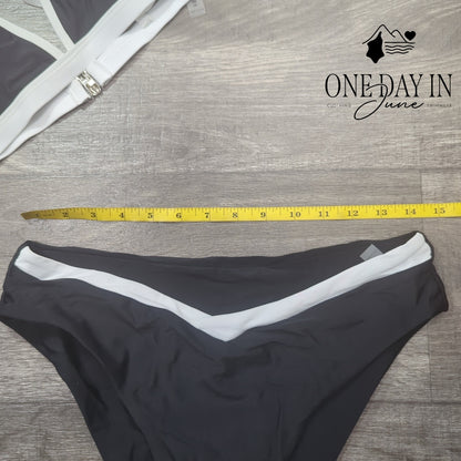 Aleumdr Triangle High Cut Bikini Swimsuit Size XL