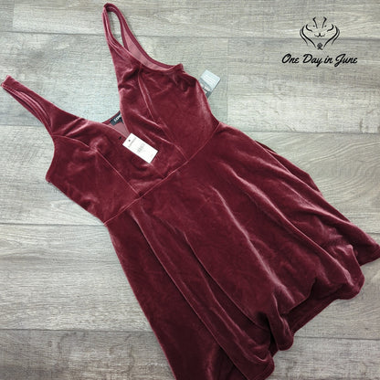Express Sweetheart Velour Skort Mini Dress Size S