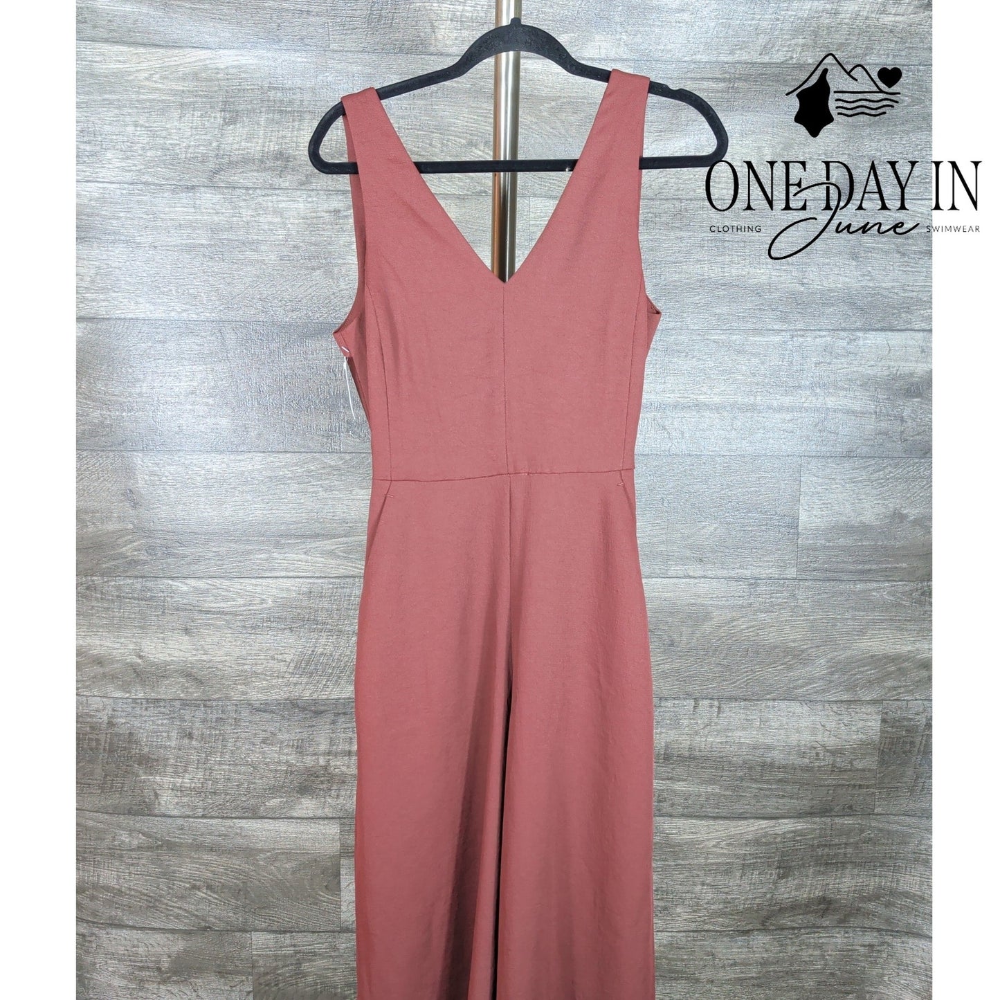 Wilfred Aritzia Ecoulement Jumpsuit Amaretto Tie Back Wide Leg NWT Size 4