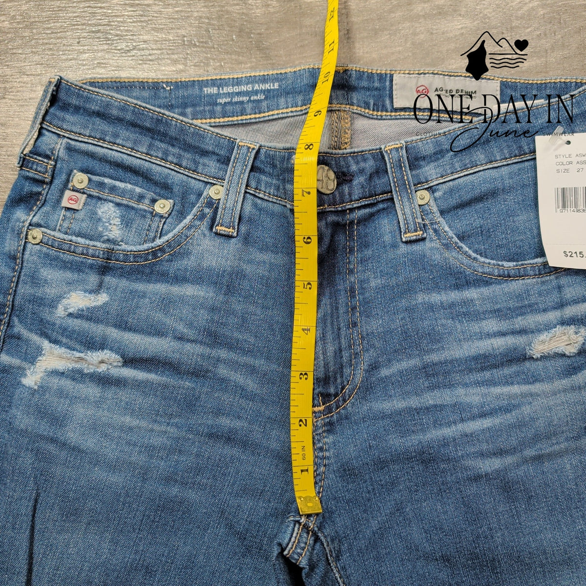 AG Adriano Goldschmied The Legging Ankle Distressed Skinny Jeans NWT Size 4 (27)